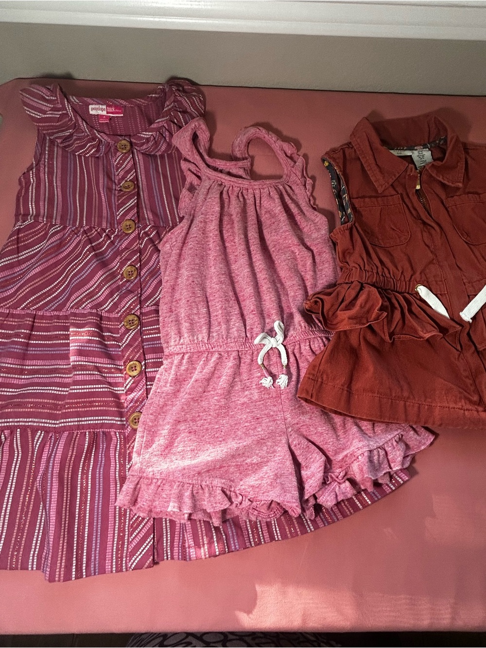 Mixed brands of toddler, girls lot of three clothing size 4